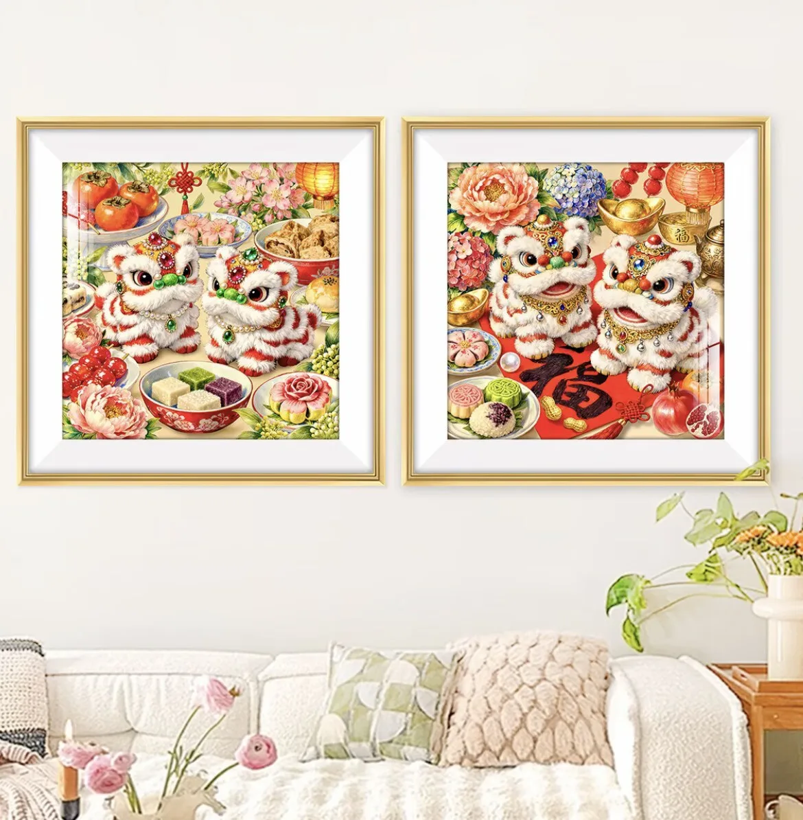New Year Printed Kits Cross Stitch 11CT 9CT Chinese Lion Dances Embroidery DIY Cotton Needlework Sets Crafts With Needles
New Year Printed Kits Cross Stitch 11CT 9CT Chinese Lion Dances Embroidery DIY Cotton Needlework Sets Crafts With Needles