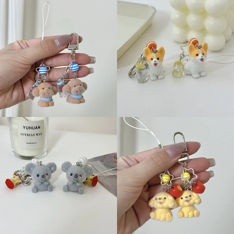 Kawaii Flocking Animal Phone Lanyard Cartoon Puppy Koala Keychain Creative Cute Keyring Bag Pendant For Couple Gifts
Kawaii Flocking Animal Phone Lanyard Cartoon Puppy Koala Keychain Creative Cute Keyring Bag Pendant For Couple Gifts