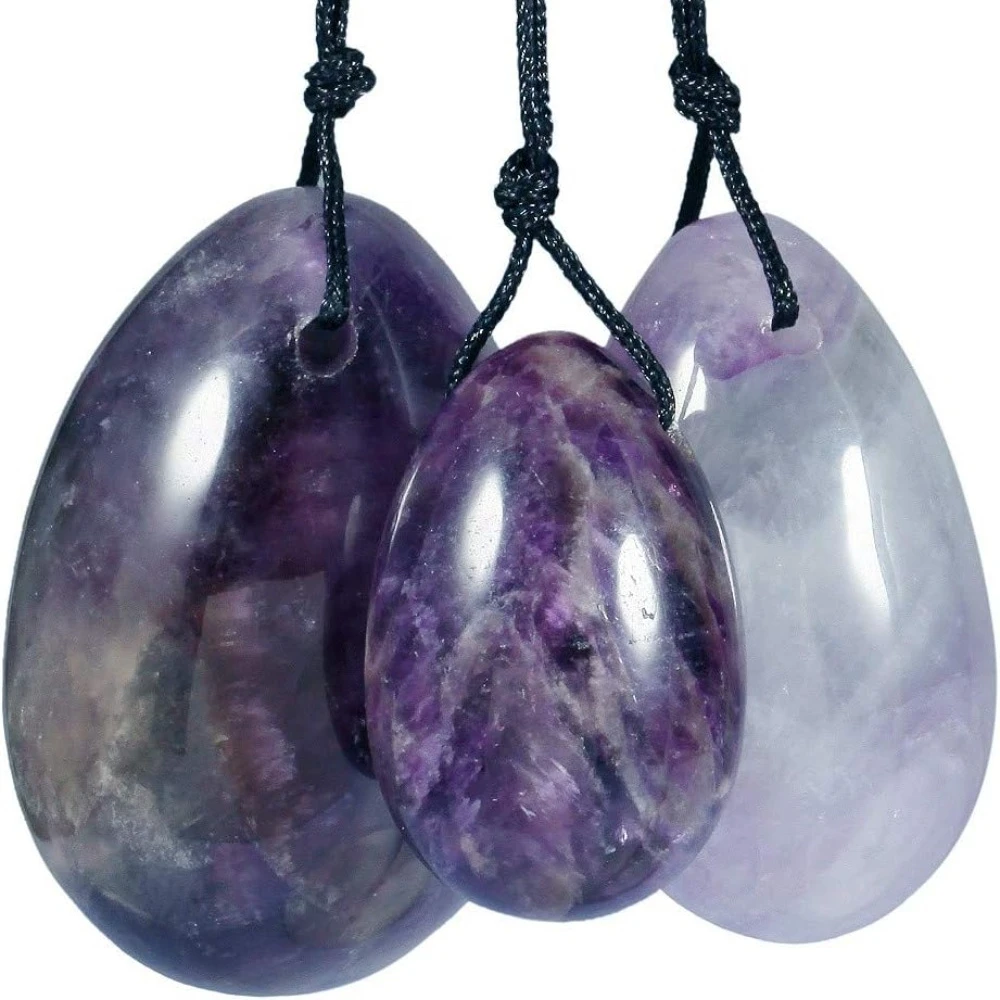 Amethyst Set with 3 Unpolished String Massage Stones Suitable for Women To Use Velvet Bags To Strengthen Pelvic Floor Muscles
Amethyst Set with 3 Unpolished String Massage Stones Suitable for Women To Use Velvet Bags To Strengthen Pelvic Floor Muscles