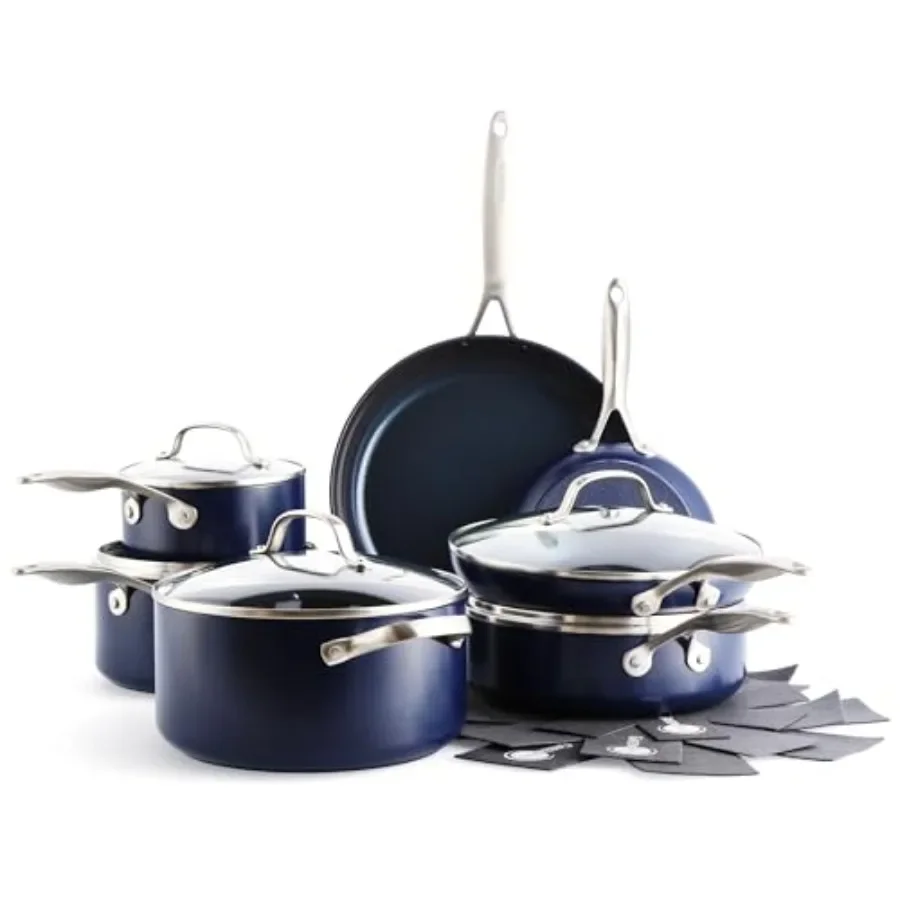 Performance Pro Ceramic Nonstick 14Piece Cookware Set for Home Kitchen Cooking NonToxic PFASFree Surface Dishwasher and Oven Sa
Performance Pro Ceramic Nonstick 14Piece Cookware Set for Home Kitchen Cooking NonToxic PFASFree Surface Dishwasher and Oven Sa