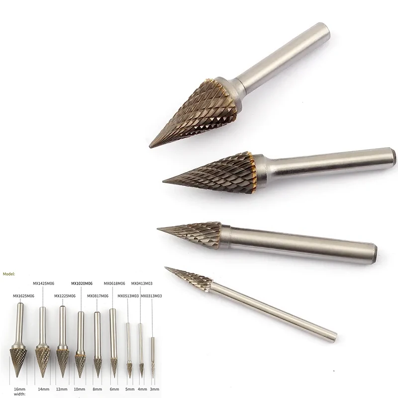Tapered Tip Tungsten Steel Milling Cutter 1pcs Carbide Rotary File Woodworking Wood Carving Tool Grinding Head M-shaped
Tapered Tip Tungsten Steel Milling Cutter 1pcs Carbide Rotary File Woodworking Wood Carving Tool Grinding Head M-shaped