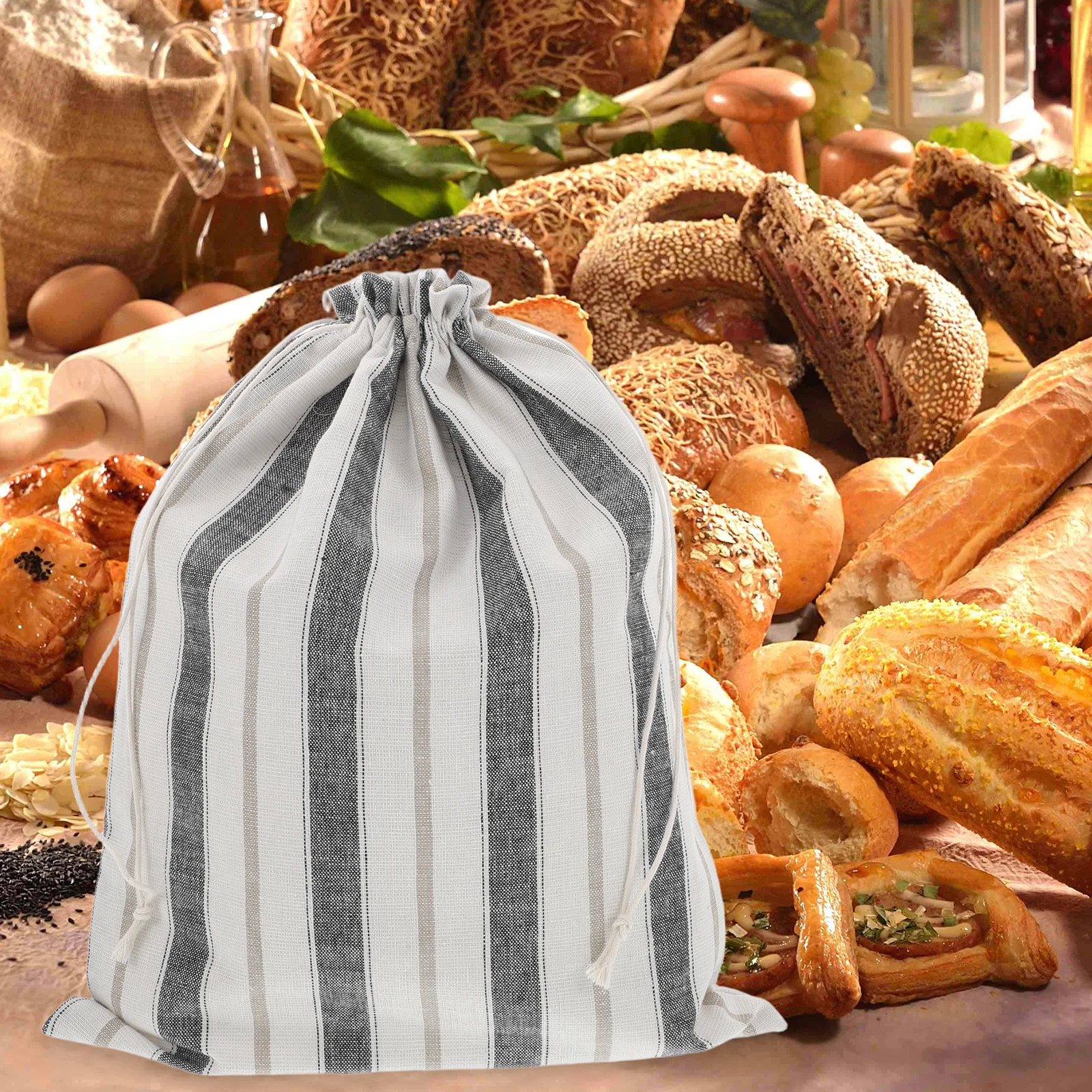 Linen Bread Bag Set Drawstring Closure Reusable Food Storage Loaf Cover Proofing Bags Cloth Containers
Linen Bread Bag Set Drawstring Closure Reusable Food Storage Loaf Cover Proofing Bags Cloth Containers