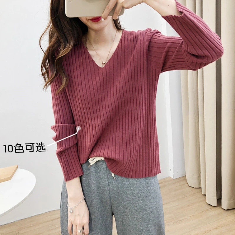 new V-neck sweater Women knitted matching top Korean autumn winter fashion long sleeve sweater
new V-neck sweater Women knitted matching top Korean autumn winter fashion long sleeve sweater