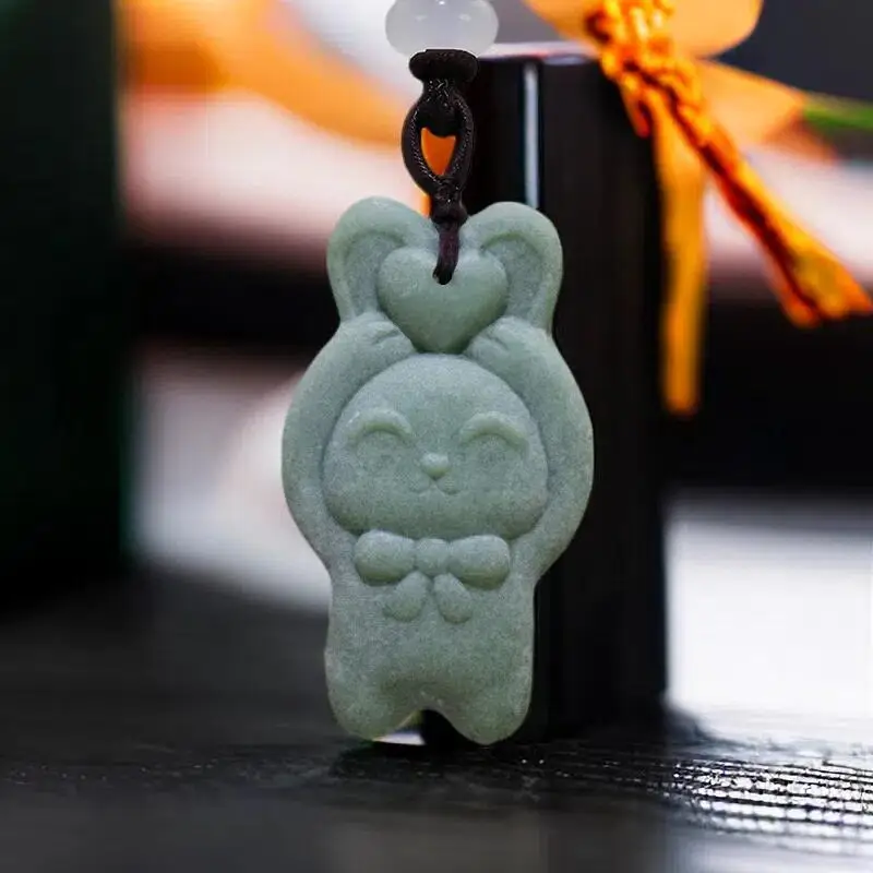 Natural Real Jade Rabbit Pendant Necklace Talismans Carved Jewelry Charm Gift Vintage Stone Luxury Chinese Gemstones
Natural Real Jade Rabbit Pendant Necklace Talismans Carved Jewelry Charm Gift Vintage Stone Luxury Chinese Gemstones