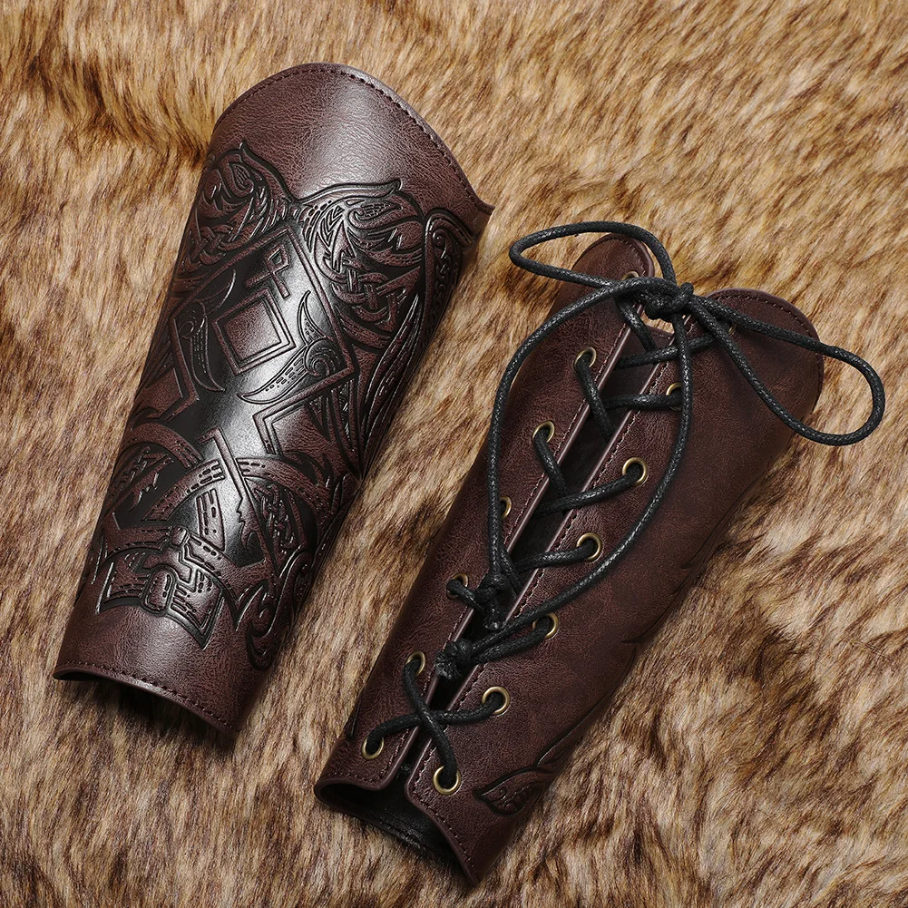 Nordic Viking Embossed Wrist Guards Medieval Renaissance Cosplay Prop Stage Performance Knight Costume Prop Party Retro Dress Up
Nordic Viking Embossed Wrist Guards Medieval Renaissance Cosplay Prop Stage Performance Knight Costume Prop Party Retro Dress Up