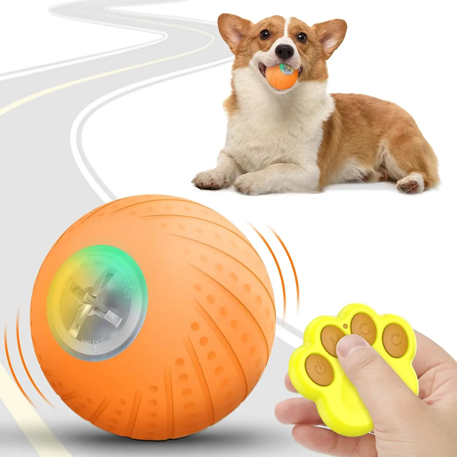 Interactive Dog Ball with LED Flashlight, Active Evil Dog Ball, Remote Control, Mobile Bouncing Dog Ball, USB Rechargeable
Interactive Dog Ball with LED Flashlight, Active Evil Dog Ball, Remote Control, Mobile Bouncing Dog Ball, USB Rechargeable