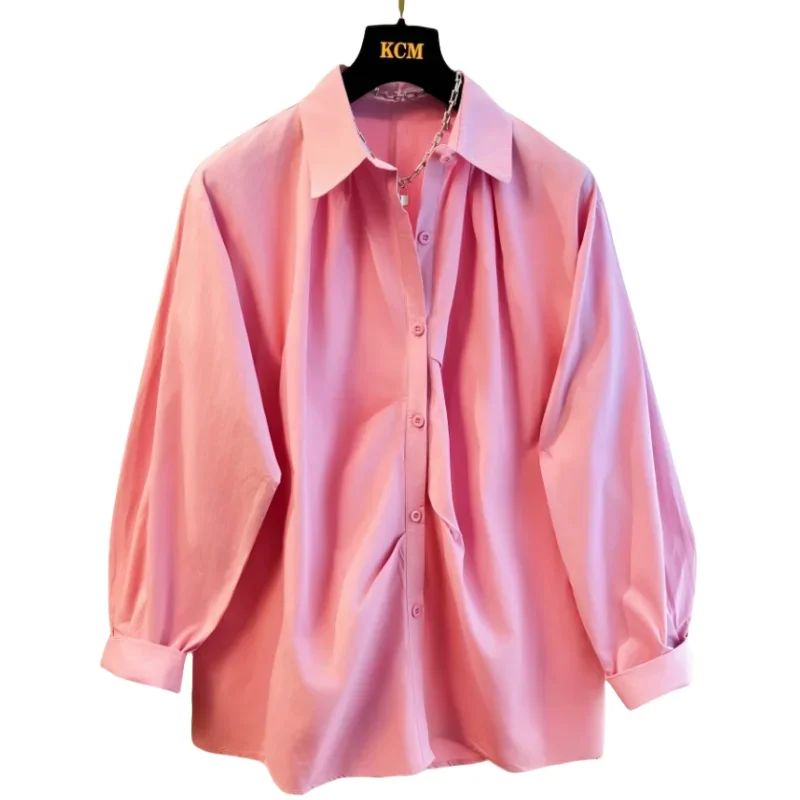 SuperAen Personalized Pleated Design Casual Simple Green Shirt Beautiful Spring and Autumn New Fashion Long-sleeved Loose Shirt
SuperAen Personalized Pleated Design Casual Simple Green Shirt Beautiful Spring and Autumn New Fashion Long-sleeved Loose Shirt