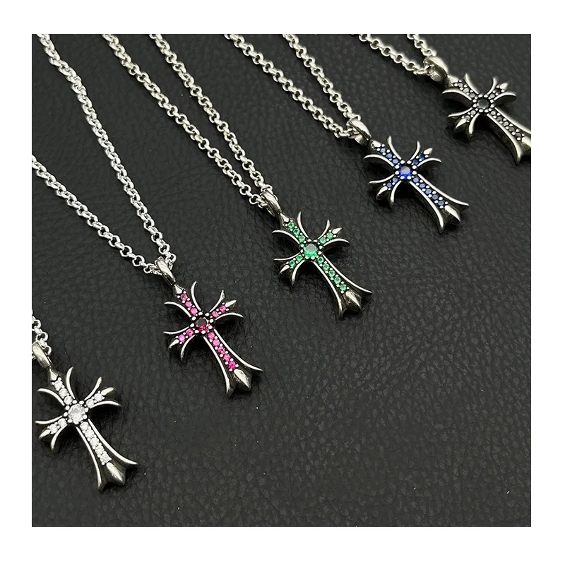 Chaoxuan Luo Xin Retro with Diamond Cross Necklace Men's and Women's Niche Colored Diamond Pendant Classic Sweater Chain Gift
Chaoxuan Luo Xin Retro with Diamond Cross Necklace Men's and Women's Niche Colored Diamond Pendant Classic Sweater Chain Gift