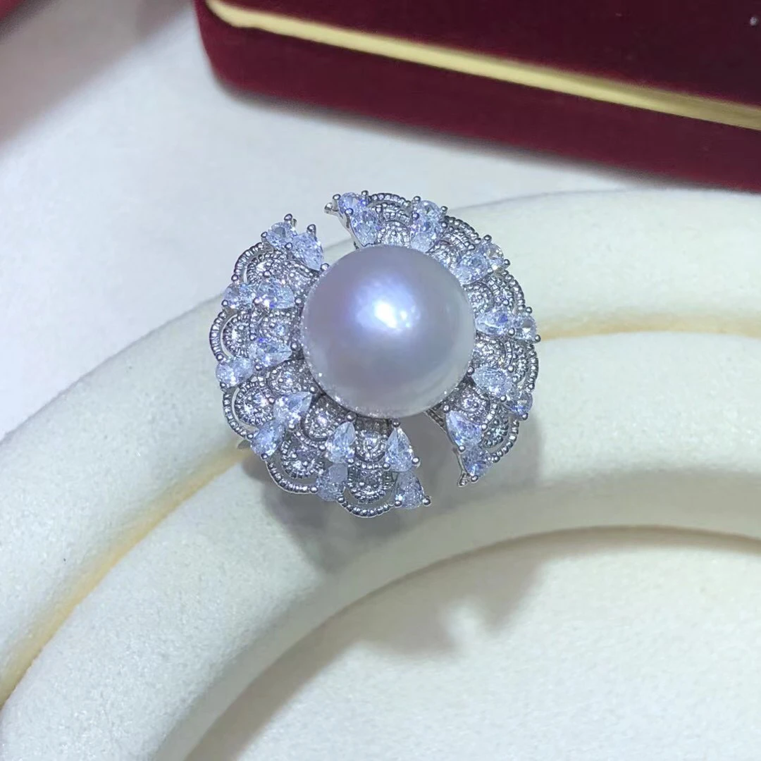 Gorgeous 925 Sterling Silver Adjustable Finger Ring Mountings Base Setting Findings Parts Fittings Accessory for 12-13mm Pearls
Gorgeous 925 Sterling Silver Adjustable Finger Ring Mountings Base Setting Findings Parts Fittings Accessory for 12-13mm Pearls