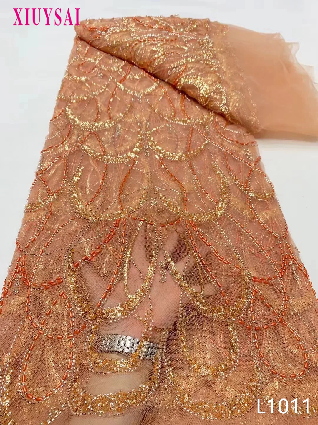 Newest Luxury Heavy Bead Lace High Quality Net African Sequin Lace Fabric Embroidery 2025 Dresses for Wedding Bridal
Newest Luxury Heavy Bead Lace High Quality Net African Sequin Lace Fabric Embroidery 2025 Dresses for Wedding Bridal
