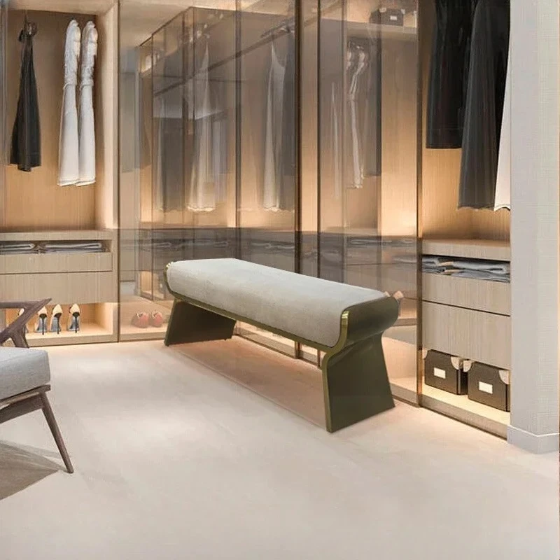 Luxury Metal Entrance Shoe Change Stool Home Furniture Bedroom Living Room Foot Pedal Minimalist Sofa Cloakroom Bench
Luxury Metal Entrance Shoe Change Stool Home Furniture Bedroom Living Room Foot Pedal Minimalist Sofa Cloakroom Bench