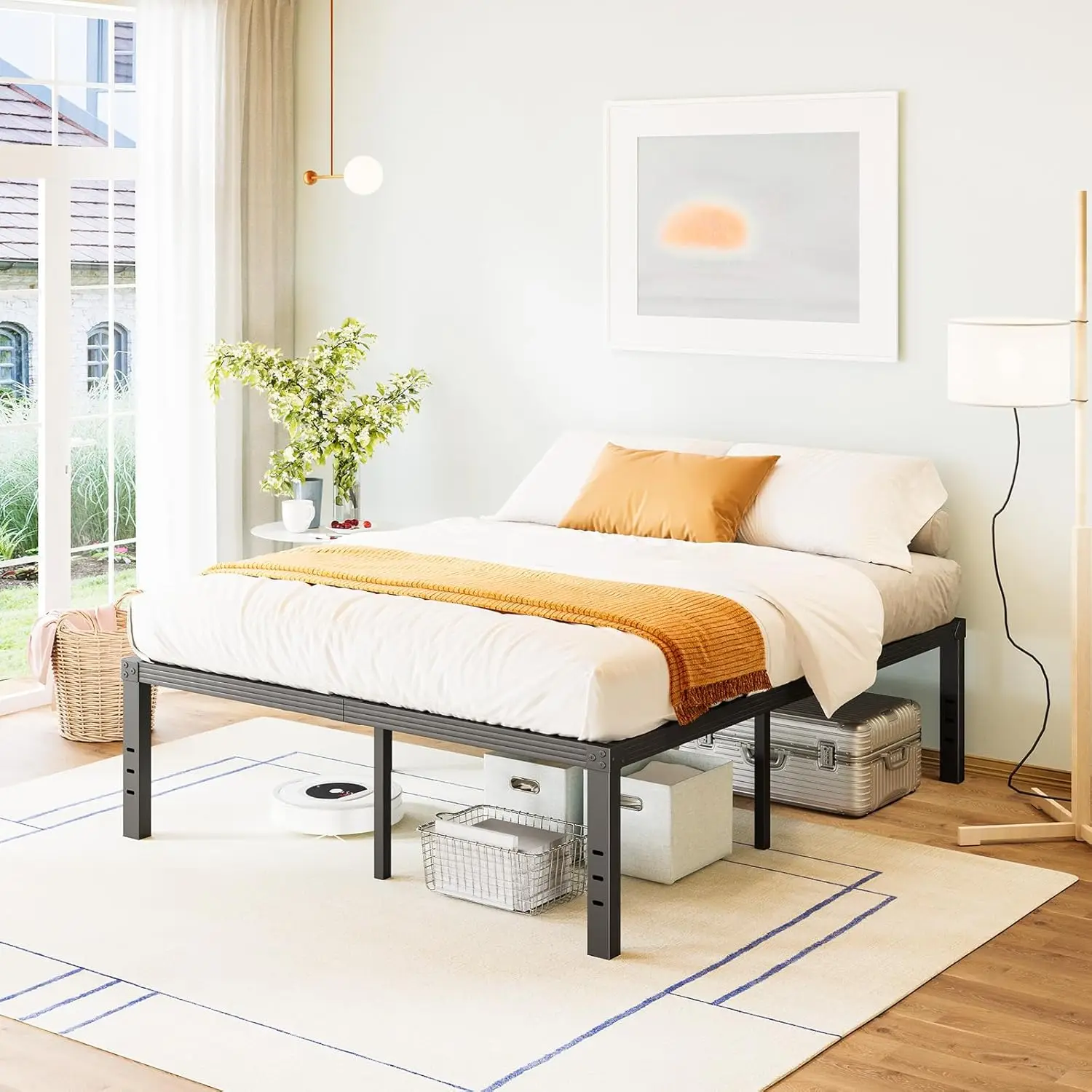Queen-Bed-Frame / 18 Inch Metal Platform Bed Frame Queen Size/Reinforced Steel Slats Support/No Box Spring Needed/Heavy Duty
Queen-Bed-Frame / 18 Inch Metal Platform Bed Frame Queen Size/Reinforced Steel Slats Support/No Box Spring Needed/Heavy Duty