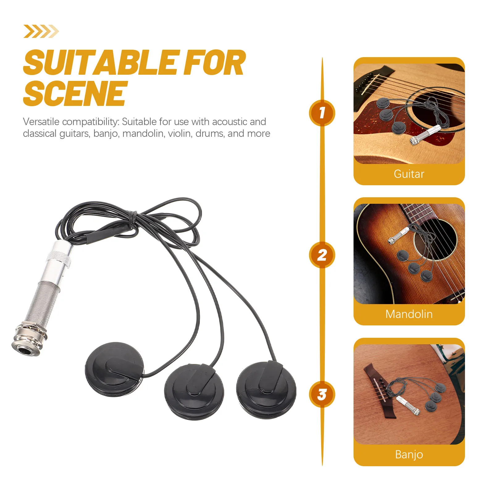 Multifunctional Guitar Pickup Non-Invasive Design Plug Play Easy Install No Drilling Soldering Noise Reduction Complete Kit
Multifunctional Guitar Pickup Non-Invasive Design Plug Play Easy Install No Drilling Soldering Noise Reduction Complete Kit