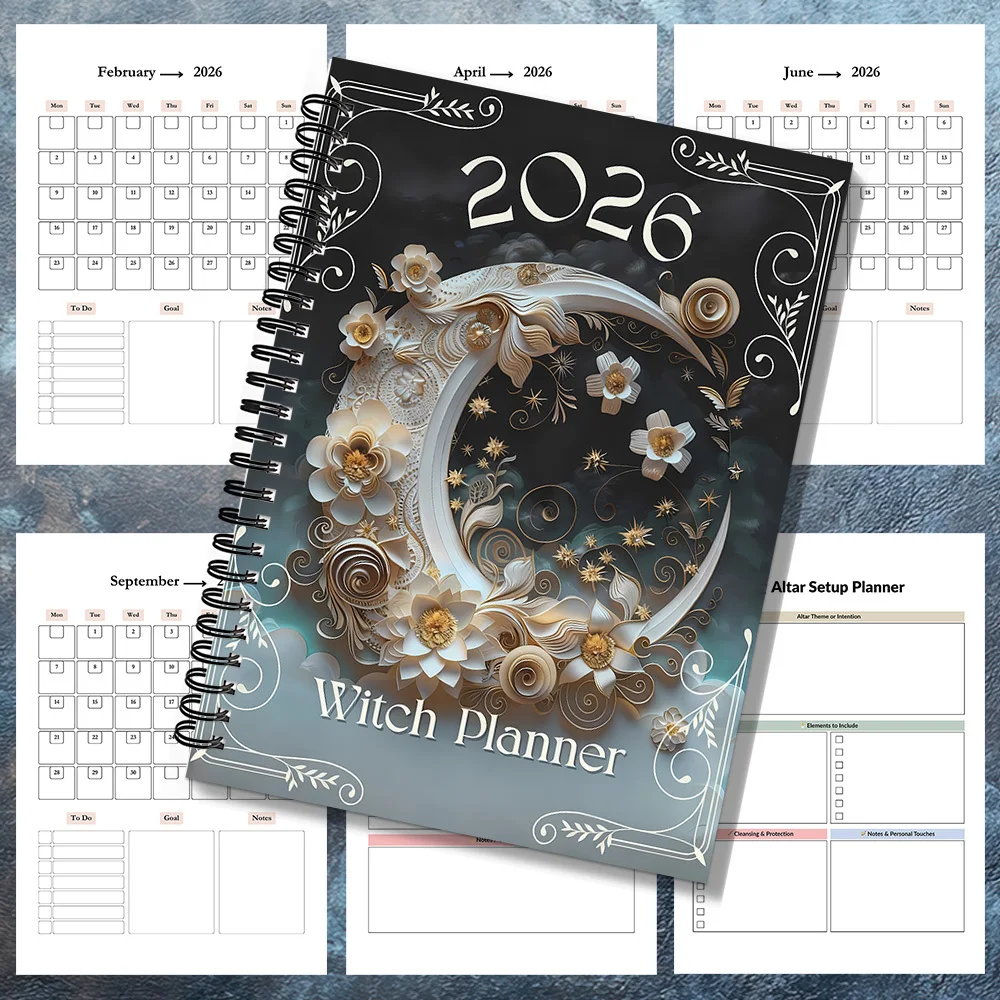 1PC Mystical Witch Planner & Witchcraft Journal, Magical Rituals, Aesthetic Wiccan Planner for Women, Halloween Gift, Witchy Org
1PC Mystical Witch Planner & Witchcraft Journal, Magical Rituals, Aesthetic Wiccan Planner for Women, Halloween Gift, Witchy Org