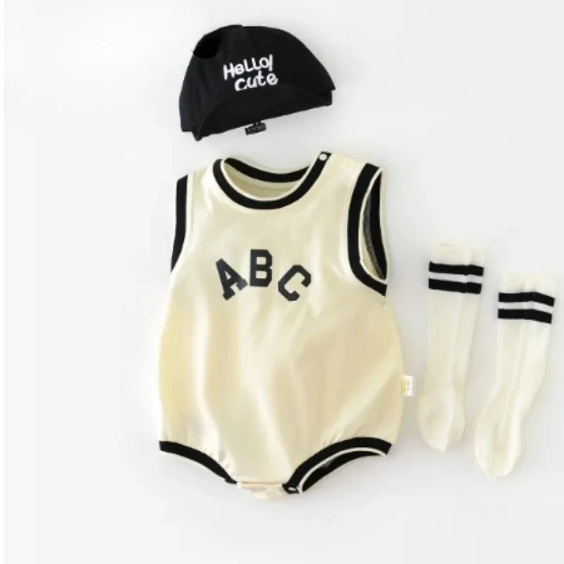 New Summer Baby Boy Girl Bodysuit Sleeveless Simple Super Cute Round Collar Letter Print Jumpsuit Baby Newborn Items H92256
New Summer Baby Boy Girl Bodysuit Sleeveless Simple Super Cute Round Collar Letter Print Jumpsuit Baby Newborn Items H92256