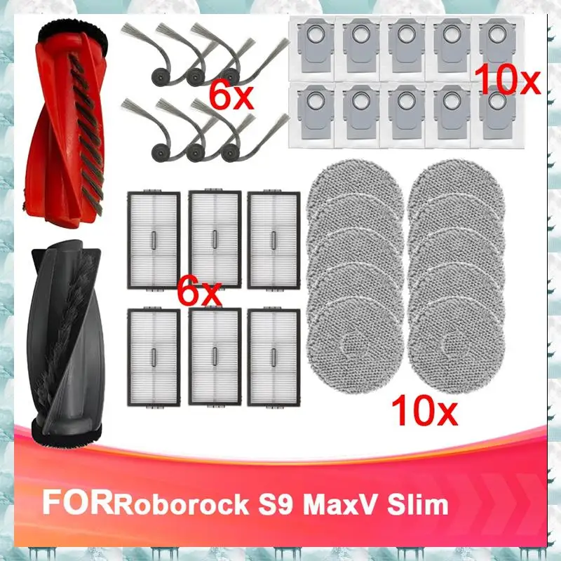 Caci, совместимый с Roborock S9 Maxv, тонкая сменная основная боковая щетка, HEPA-фильтр, подушечки для швабры, мешок для пыли, запасные части, аксессуары
Caci, совместимый с Roborock S9 Maxv, тонкая сменная основная боковая щетка, HEPA-фильтр, подушечки для швабры, мешок для пыли, запасные части, аксессуары