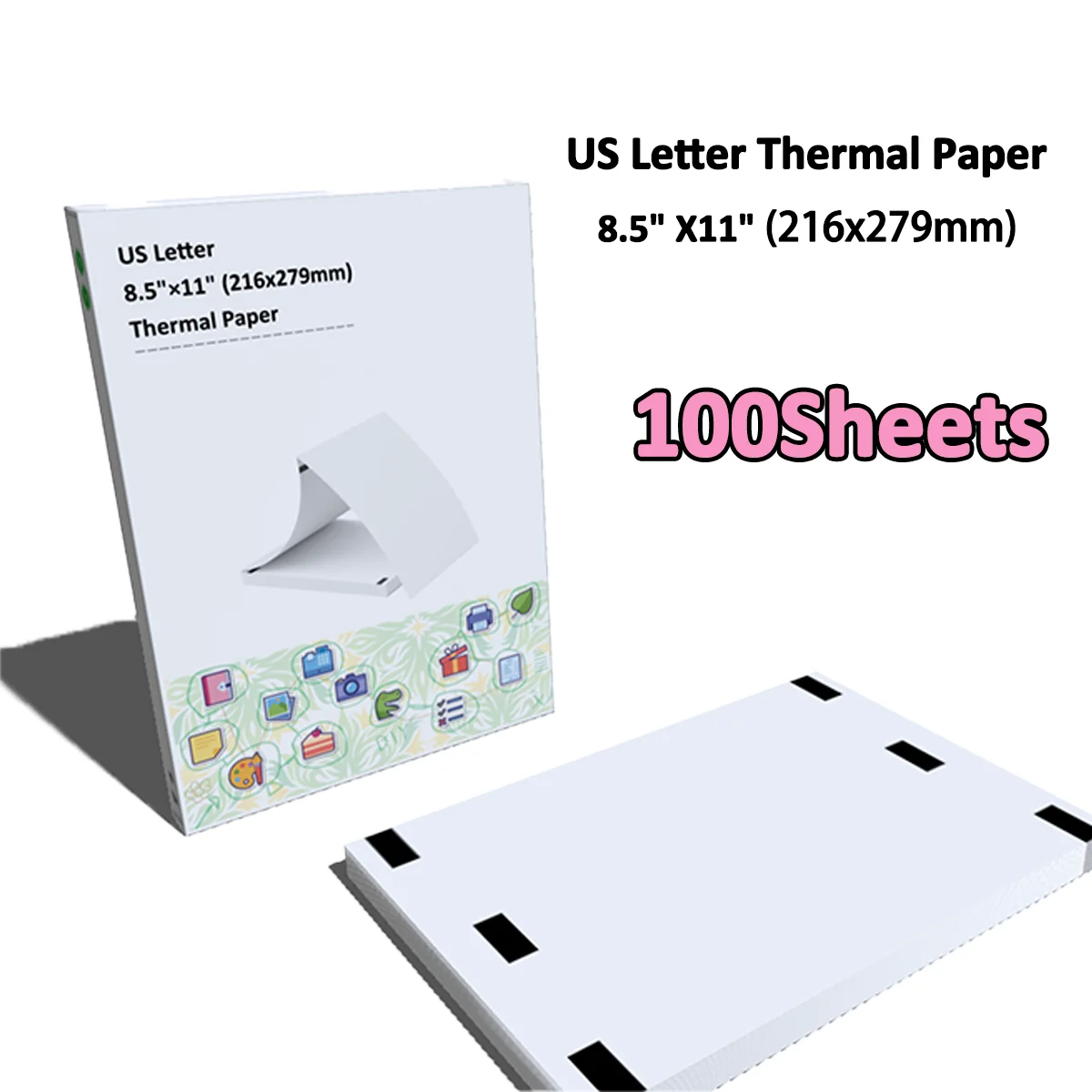 100 sheets US Letter Thermal Paper 8.5x11" (216x279mm) for A40/X8/M08F/S8/MT810 Wireless Printers
100 sheets US Letter Thermal Paper 8.5x11" (216x279mm) for A40/X8/M08F/S8/MT810 Wireless Printers