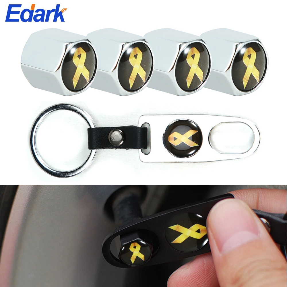 4 Pcs Zinc Alloy Yellow Ribbon Car Wheel Tire Valve Caps Air Cover + 1 Pcs Leather Buckle Wrench Car Accessories Valve Stem Caps
4 Pcs Zinc Alloy Yellow Ribbon Car Wheel Tire Valve Caps Air Cover + 1 Pcs Leather Buckle Wrench Car Accessories Valve Stem Caps