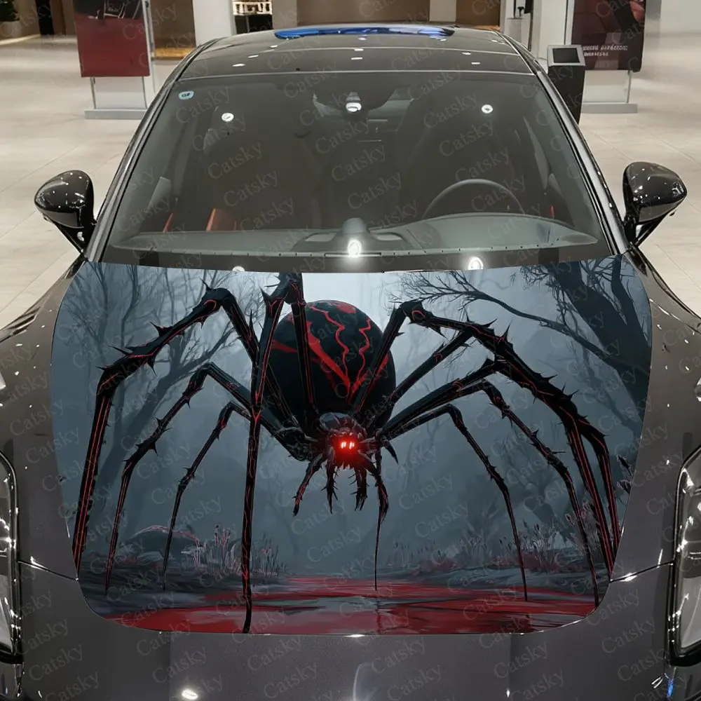 Blood-Eyed Spiked-Leg Forest Spider Car Vinyl Wrap, PVC Waterproof Car Hood Sticker, Self-Adhesive Scratch-Resistant Stickers
Blood-Eyed Spiked-Leg Forest Spider Car Vinyl Wrap, PVC Waterproof Car Hood Sticker, Self-Adhesive Scratch-Resistant Stickers