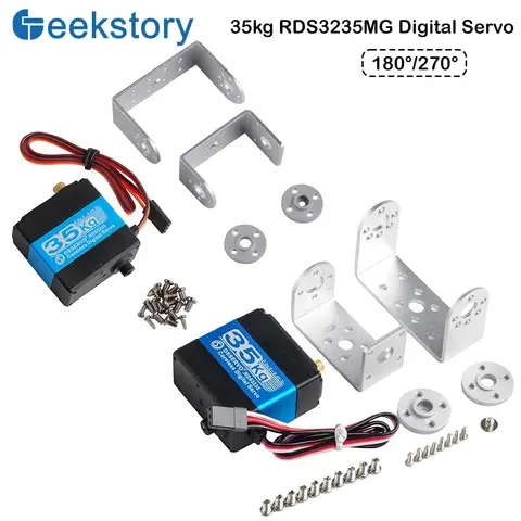 35KG RDS3235 180/270 degree Digital Servo Coreless Motor Hight Torque Metal Gear with Bracket Arm Plate for RC Robot Car