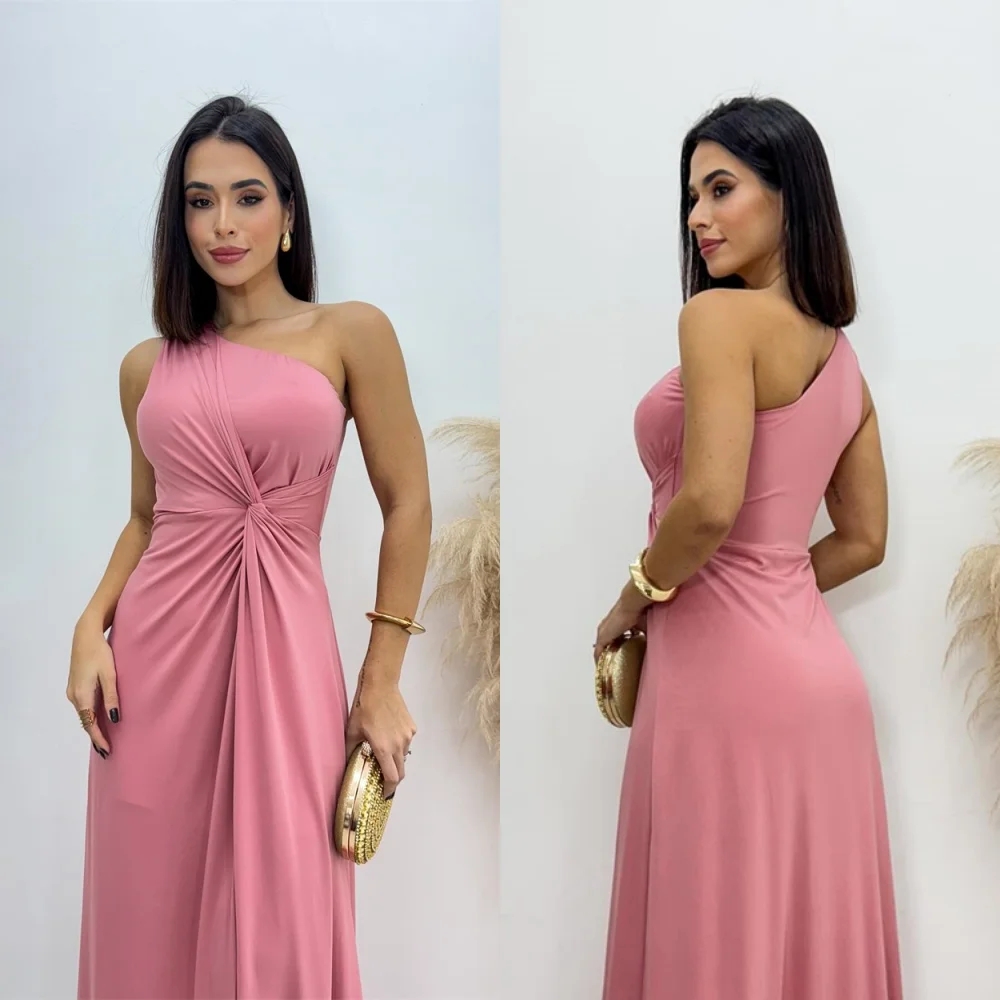 Customized Soft Pink Jersey Evening Dress Exquisite One Shoulder Sleeveless Homecoming Dresses Fashion Special Occasion Gowns
Customized Soft Pink Jersey Evening Dress Exquisite One Shoulder Sleeveless Homecoming Dresses Fashion Special Occasion Gowns