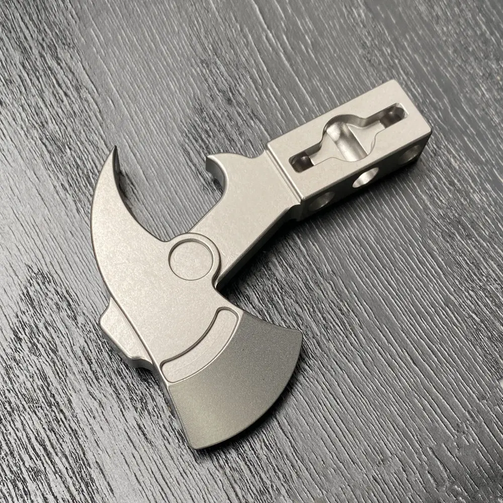Titanium Alloy Outdoor Multifunctional CNC Integrated Titanium Axe Bottle Opener Convenient Camping Portable EDC Tool Holder
Titanium Alloy Outdoor Multifunctional CNC Integrated Titanium Axe Bottle Opener Convenient Camping Portable EDC Tool Holder