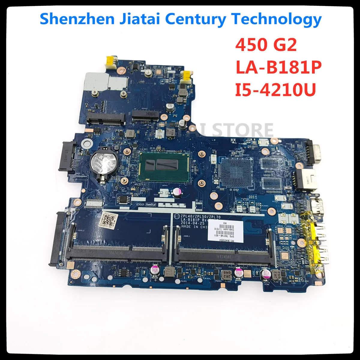 Материнская плата для ноутбука HP Probook 450 G2 768146-601 768146-501 LA-B181P с процессором I5-4210U, радиатором MB 100% Test, быстрая доставка
Материнская плата для ноутбука HP Probook 450 G2 768146-601 768146-501 LA-B181P с процессором I5-4210U, радиатором MB 100% Test, быстрая доставка