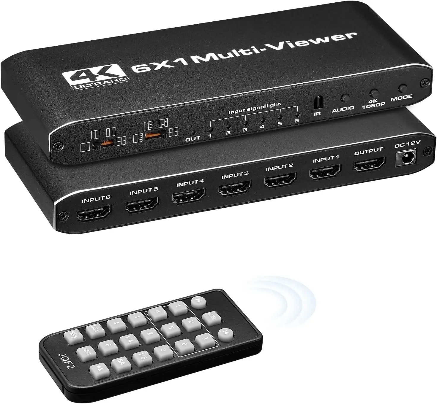 6x1 HDMI Multiviewer Switch, Quad Multi-Viewer, 6 in 1 Out, Seamless, 1080P HDMI HUB for Multiple Monitors
6x1 HDMI Multiviewer Switch, Quad Multi-Viewer, 6 in 1 Out, Seamless, 1080P HDMI HUB for Multiple Monitors