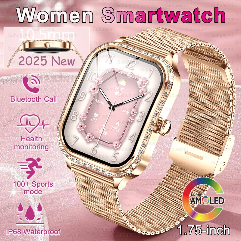 2025 Fashion Smart Watch Women AMOLED Curved Screen IP68 Waterproof Health Call Smartwatch For Xiaomi Huawei Apple Watch Ladies
2025 Fashion Smart Watch Women AMOLED Curved Screen IP68 Waterproof Health Call Smartwatch For Xiaomi Huawei Apple Watch Ladies