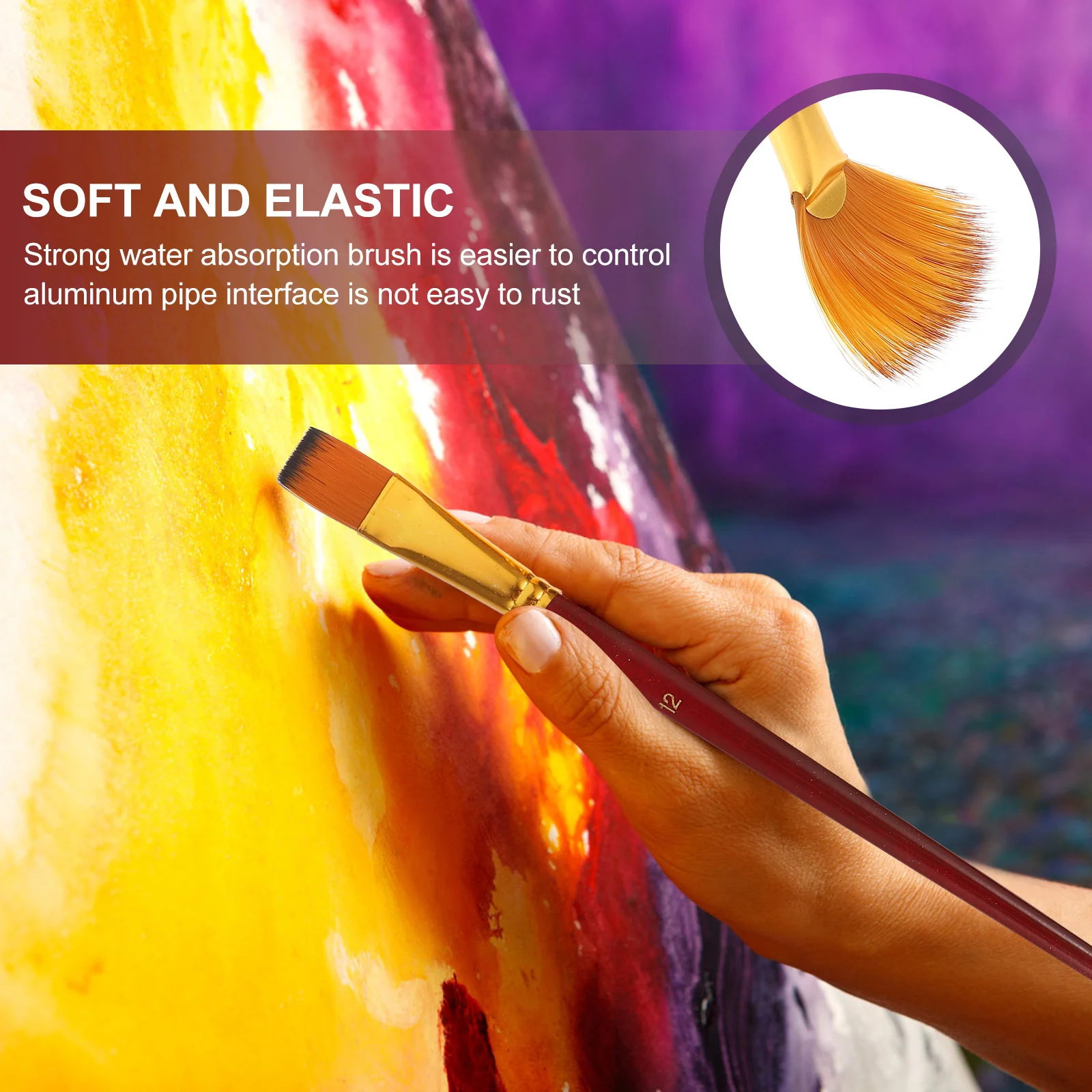 10Pcs Back Nylon Hair Paint Brushes for Watercolor Painting Drawing Art Supplies for Students
10Pcs Back Nylon Hair Paint Brushes for Watercolor Painting Drawing Art Supplies for Students