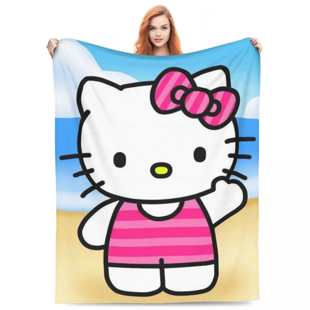 Пляжное фланелевое одеяло Hello Kitty, супермягкое постельное белье, декоративное Новое покрывало для дивана, кровати
Пляжное фланелевое одеяло Hello Kitty, супермягкое постельное белье, декоративное Новое покрывало для дивана, кровати