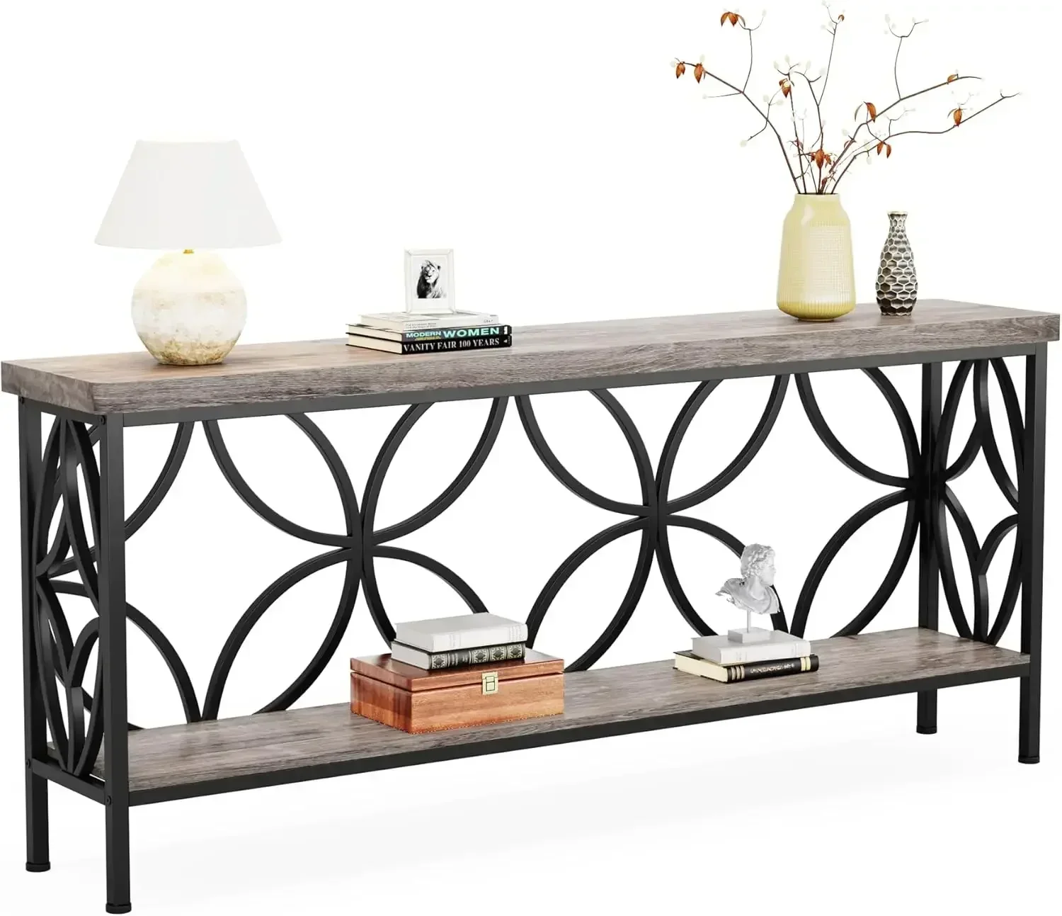 Sofa Table, 70.9 Inch Industrial Behind Couch Table with Storage Shelves, Narrow Long Console Table for Entryway, Living Room
Sofa Table, 70.9 Inch Industrial Behind Couch Table with Storage Shelves, Narrow Long Console Table for Entryway, Living Room