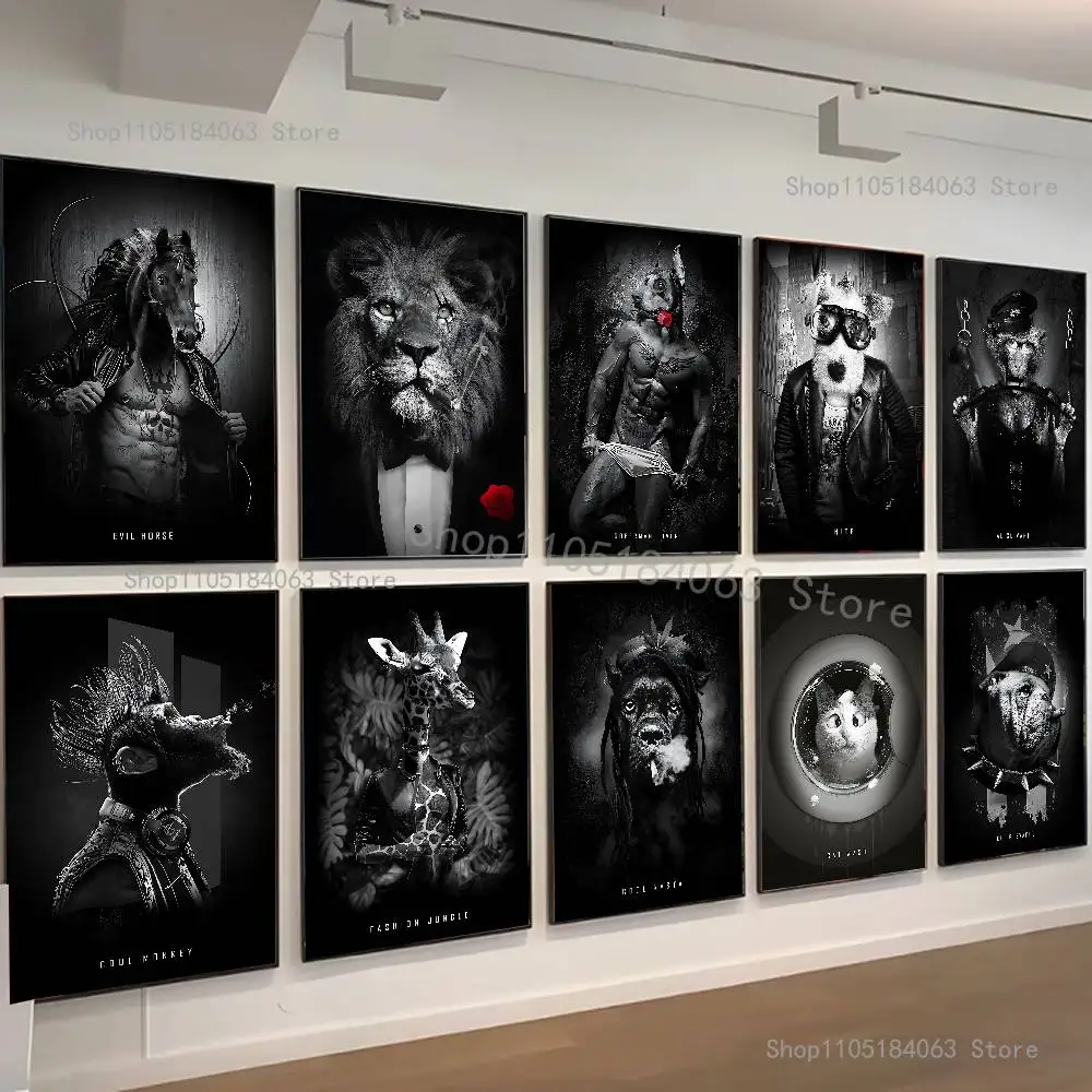 Funny Black White Animal Art Poster HD Art Sticky Wall Waterproof Home Living Room Bedroom Bar Aesthetic Decoration
Funny Black White Animal Art Poster HD Art Sticky Wall Waterproof Home Living Room Bedroom Bar Aesthetic Decoration