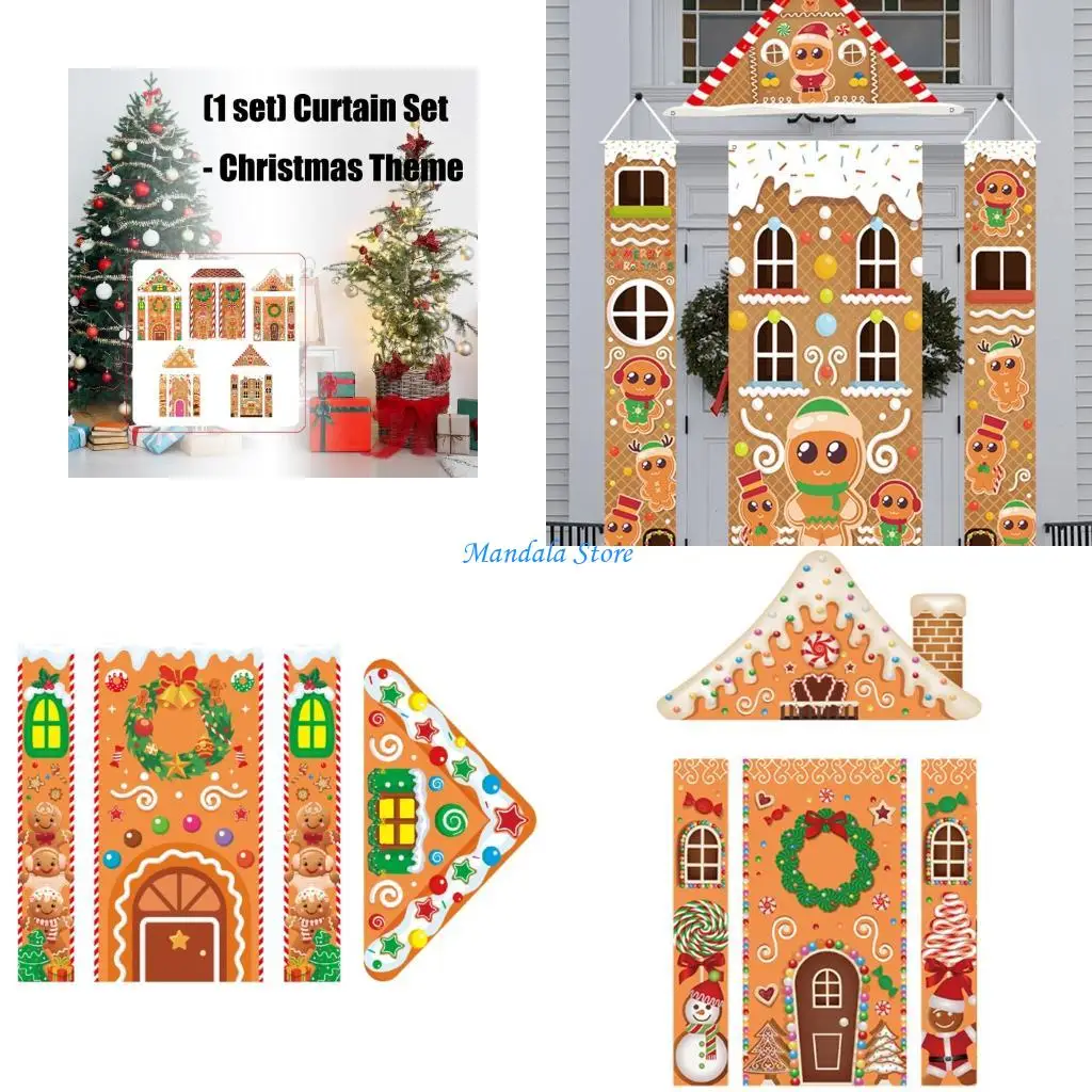 U2JC Gingerbreads Patterned Door Decoration Set Washable Polyester Seasonal Party Supplies
U2JC Gingerbreads Patterned Door Decoration Set Washable Polyester Seasonal Party Supplies