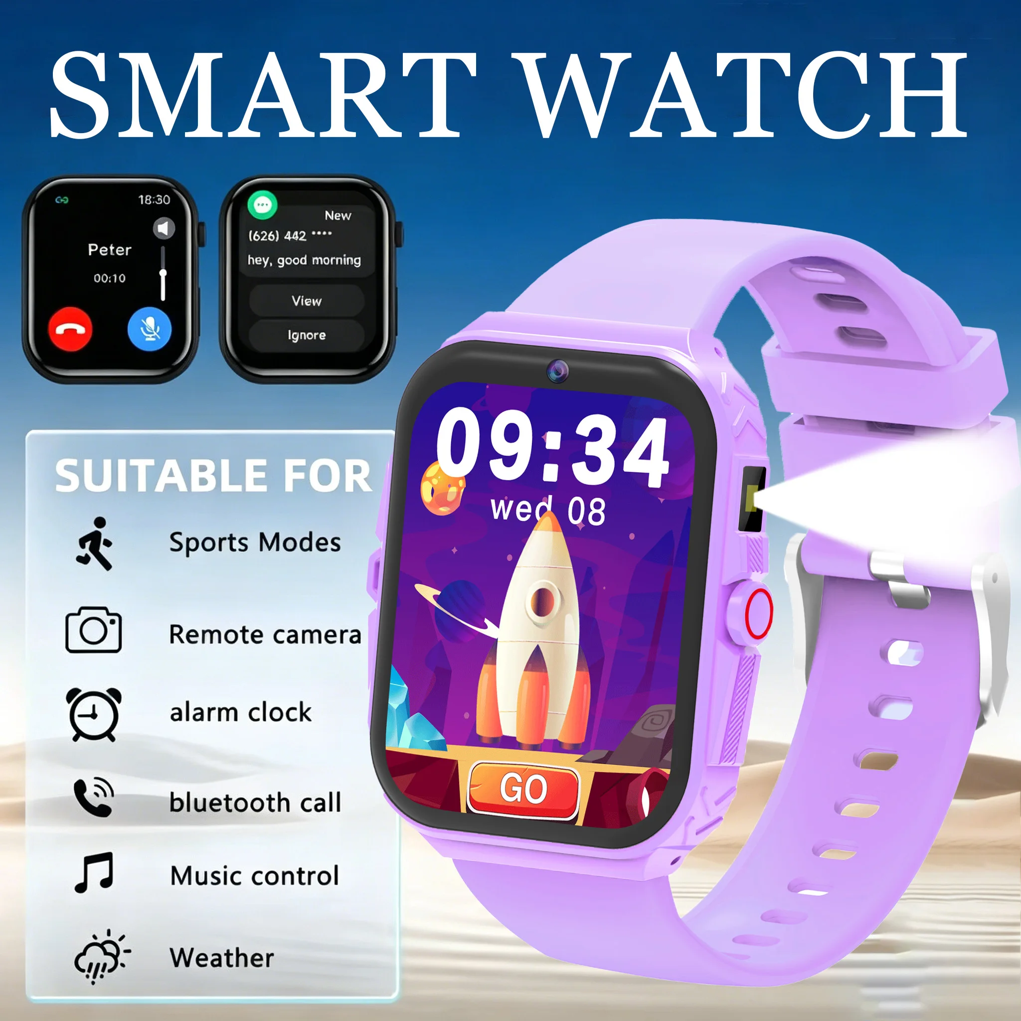 2025 New Smart Watch For Children HD Touch Screen Camera 18 Games Sleep Monitoring Alarm Clock Calculator Birthday Gift Boy Girl
2025 New Smart Watch For Children HD Touch Screen Camera 18 Games Sleep Monitoring Alarm Clock Calculator Birthday Gift Boy Girl