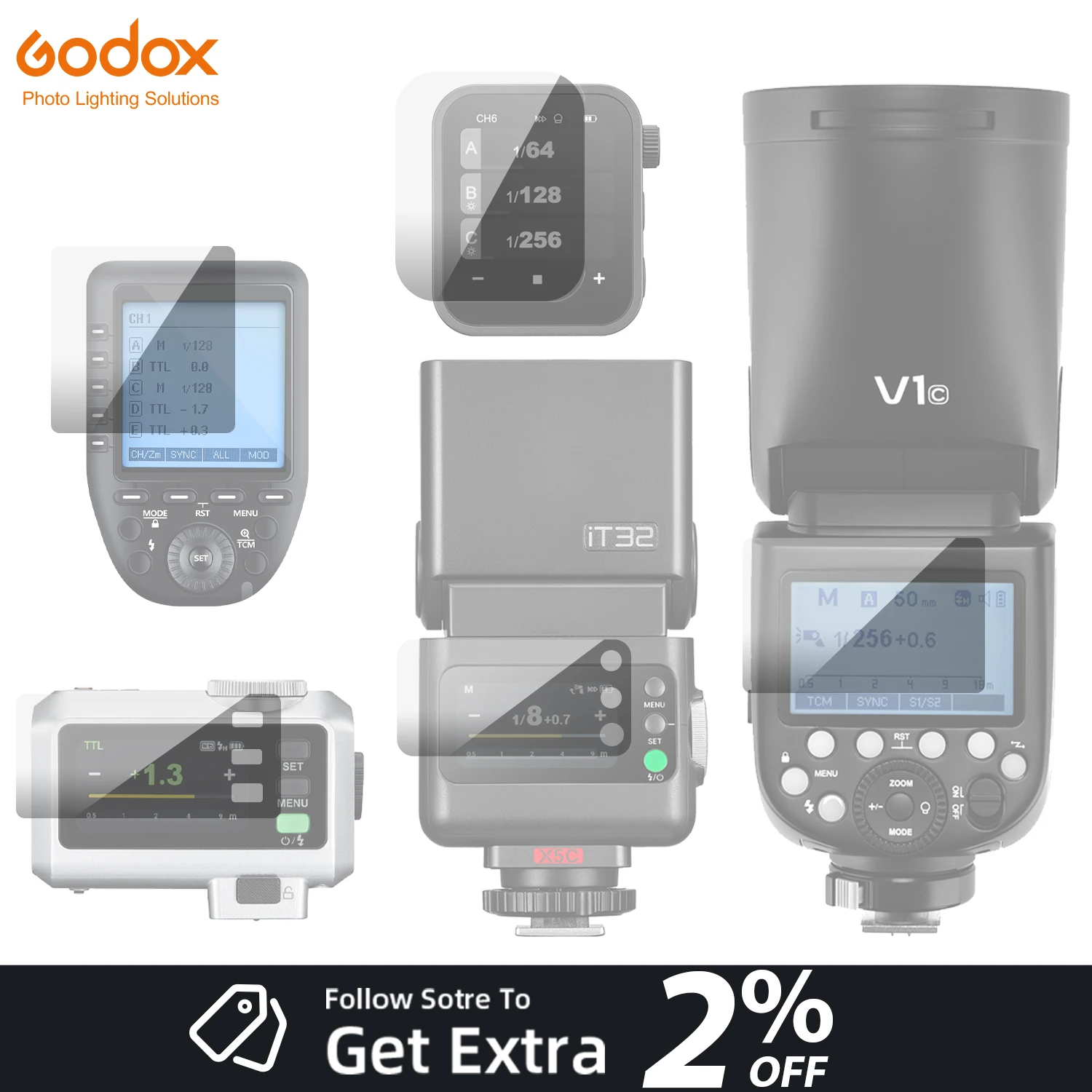 Tempered Glass Protective Film For GODOX X3 XPro iT32 iT30Pro V1 V100 V480 V850II V850III V860III TT600 TT685II TT350
Tempered Glass Protective Film For GODOX X3 XPro iT32 iT30Pro V1 V100 V480 V850II V850III V860III TT600 TT685II TT350
