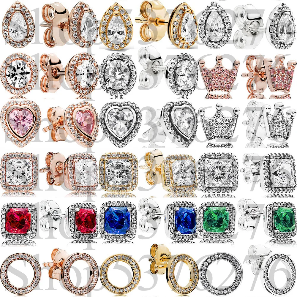 Серьги-гвоздики из стерлингового серебра 925 пробы с розовым золотом, сверкающие, круглые, квадратные, в форме сердца, с ореолом, модные, для женщин, подарок, украшения своими руками
Серьги-гвоздики из стерлингового серебра 925 пробы с розовым золотом, сверкающие, круглые, квадратные, в форме сердца, с ореолом, модные, для женщин, подарок, украшения своими руками