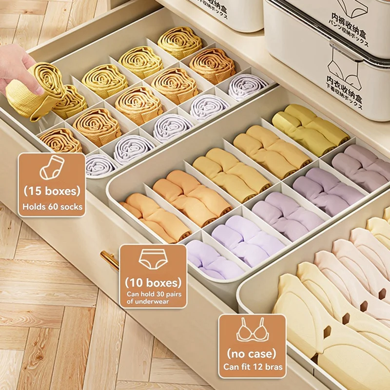 ABVA-3Pcs Пылезащитный ящик для хранения нижнего белья и носков большой емкости, органайзер для хранения
ABVA-3Pcs Пылезащитный ящик для хранения нижнего белья и носков большой емкости, органайзер для хранения