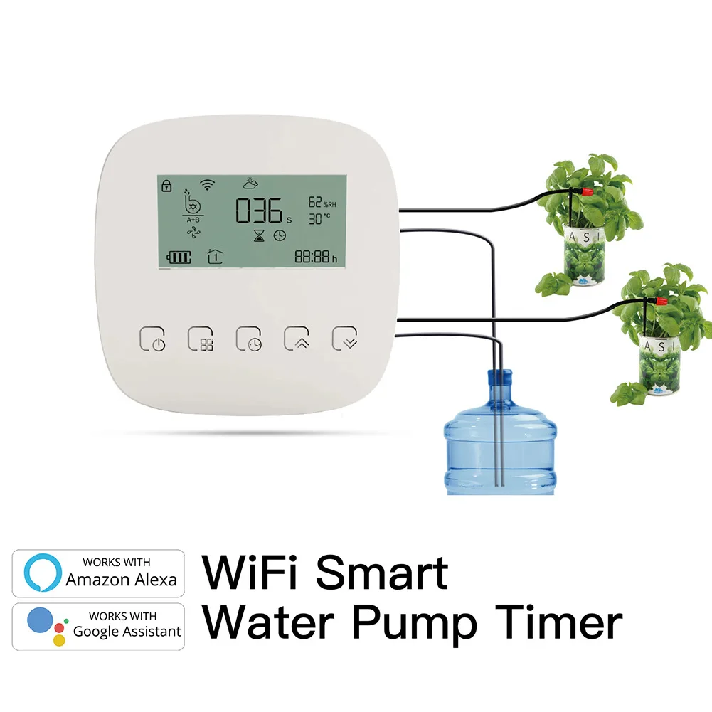 WiFi graffiti smart home sprinkler timer charging app automatic micro drip irrigation system double pump irrigation switch
WiFi graffiti smart home sprinkler timer charging app automatic micro drip irrigation system double pump irrigation switch
