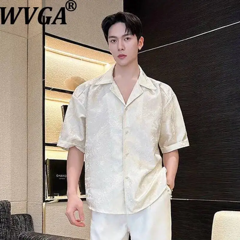 WVGA Summer New Men Three-dimensional Jacquard Turn-down Collar Short-sleeve Shirt Korean Style Niche Chic Casual Top Ins W23652
WVGA Summer New Men Three-dimensional Jacquard Turn-down Collar Short-sleeve Shirt Korean Style Niche Chic Casual Top Ins W23652