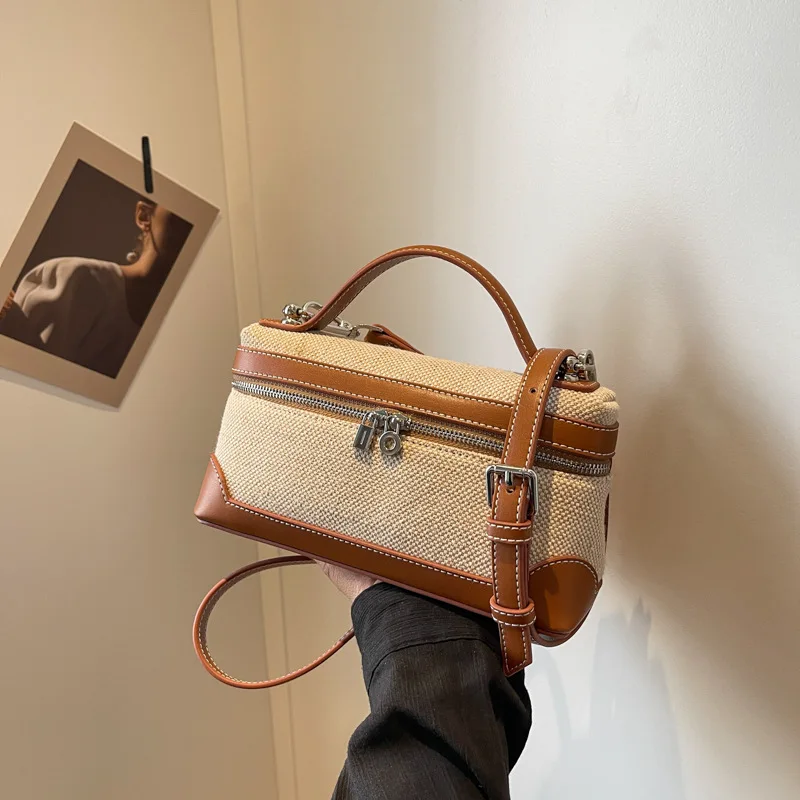 Vintage Panelled Box Crossbody Bags Designer Casual Canvas Lady Handbags Luxury Pu Leather Patchwork Shoulder Bags Small Purses
Vintage Panelled Box Crossbody Bags Designer Casual Canvas Lady Handbags Luxury Pu Leather Patchwork Shoulder Bags Small Purses