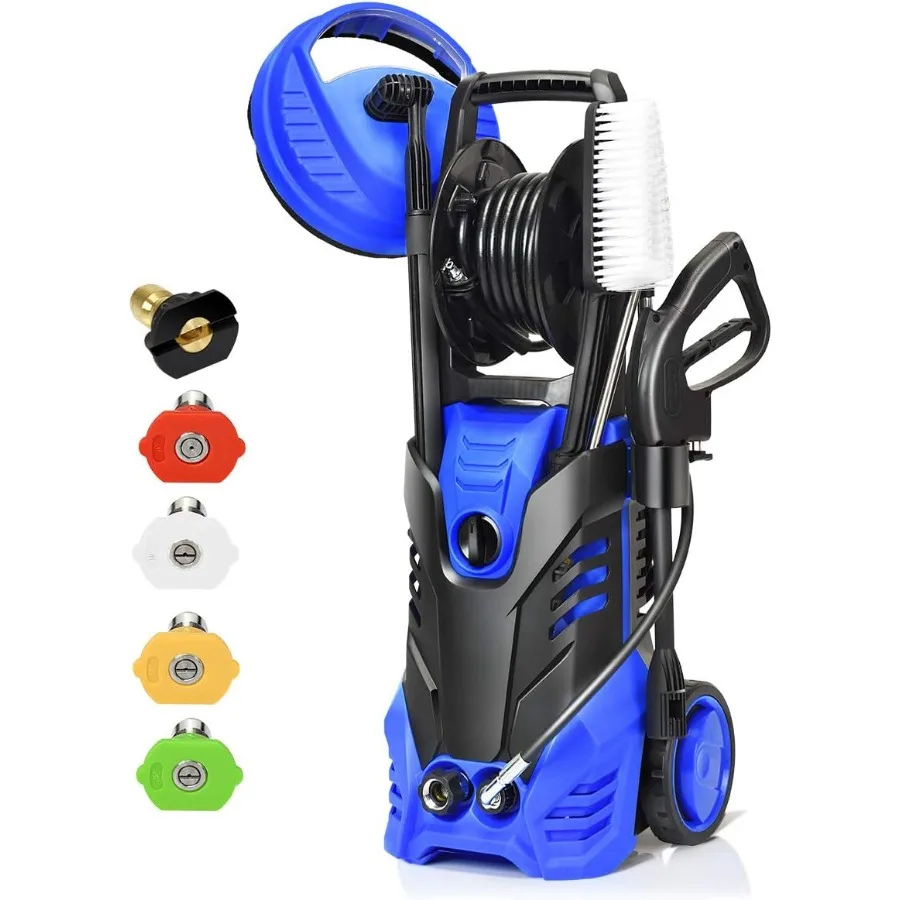 3000PSI Electric High Pressure Washer 2 GPM 2000W Portable Power Washer for Deck Patio Cleaning with Nozzles in Blue
3000PSI Electric High Pressure Washer 2 GPM 2000W Portable Power Washer for Deck Patio Cleaning with Nozzles in Blue