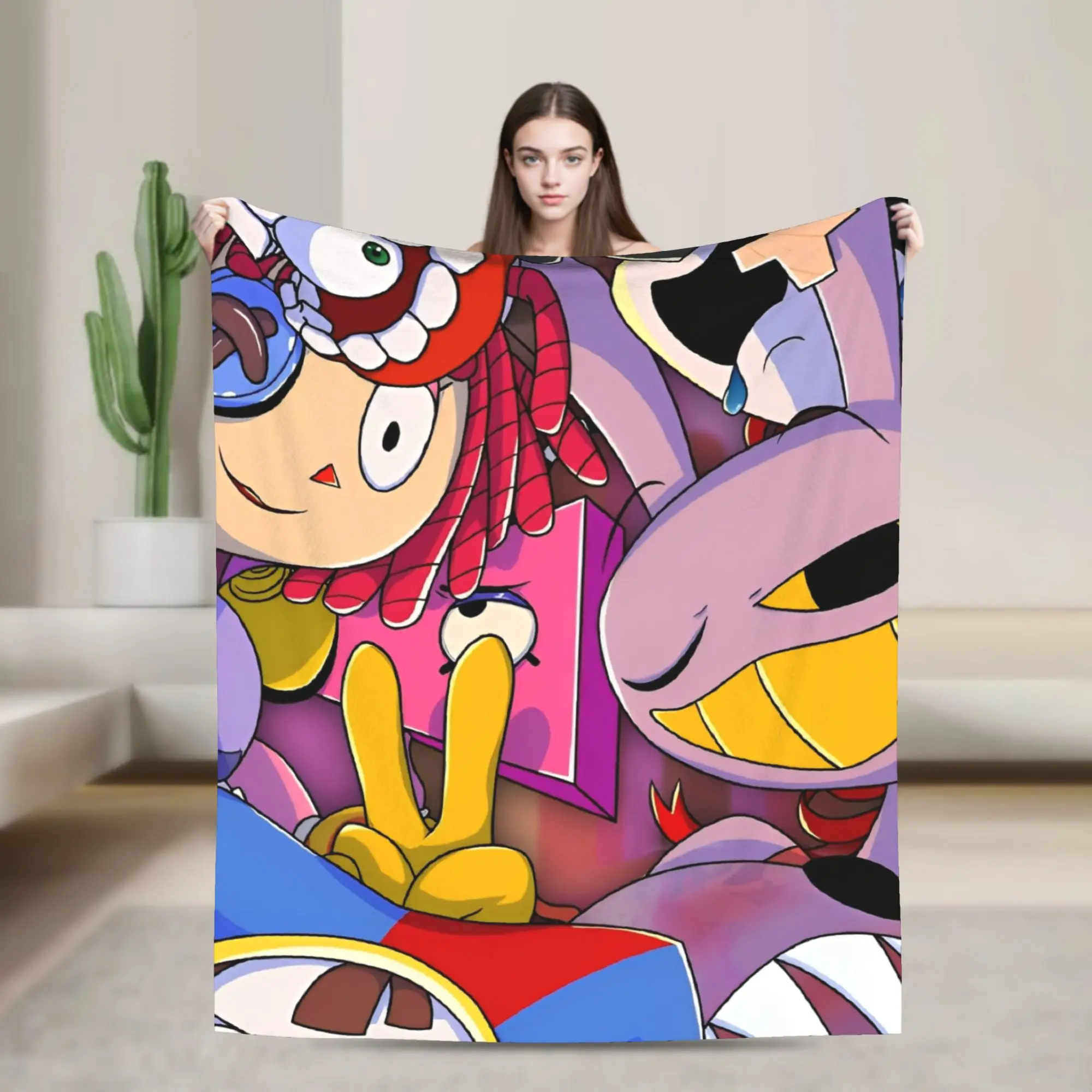 Super Soft The Amazings Digitals Circuss Throw Blanket Premium Fleece Flannel Bed Blanket Cozy Warm Blankets All Season Use
Super Soft The Amazings Digitals Circuss Throw Blanket Premium Fleece Flannel Bed Blanket Cozy Warm Blankets All Season Use