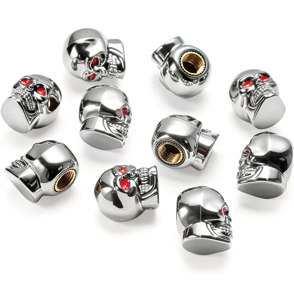 4Pcs Skull Style Tire Valve Stem Caps , Tire Wheel Valve Stem Dust Caps for Cars Trucks Trailers SUV's RV's Motorcycles Bikes
4Pcs Skull Style Tire Valve Stem Caps , Tire Wheel Valve Stem Dust Caps for Cars Trucks Trailers SUV's RV's Motorcycles Bikes