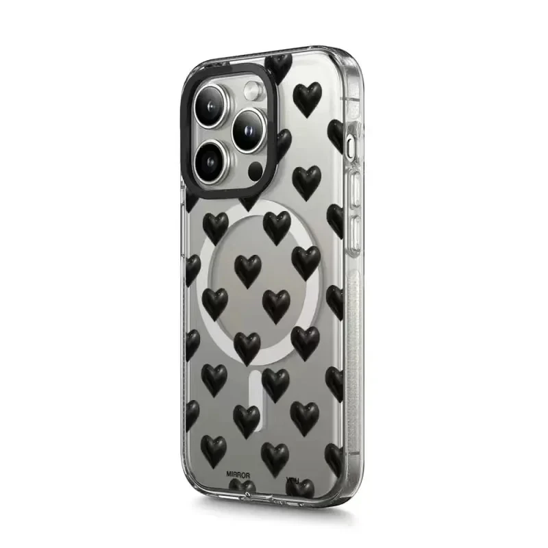 MagSafe Acrylic Transparent Border Black Heart Phone Case Cover for iPhone 13 14 15 16 Pro Max Case for IPhone 16 Pro Max
MagSafe Acrylic Transparent Border Black Heart Phone Case Cover for iPhone 13 14 15 16 Pro Max Case for IPhone 16 Pro Max