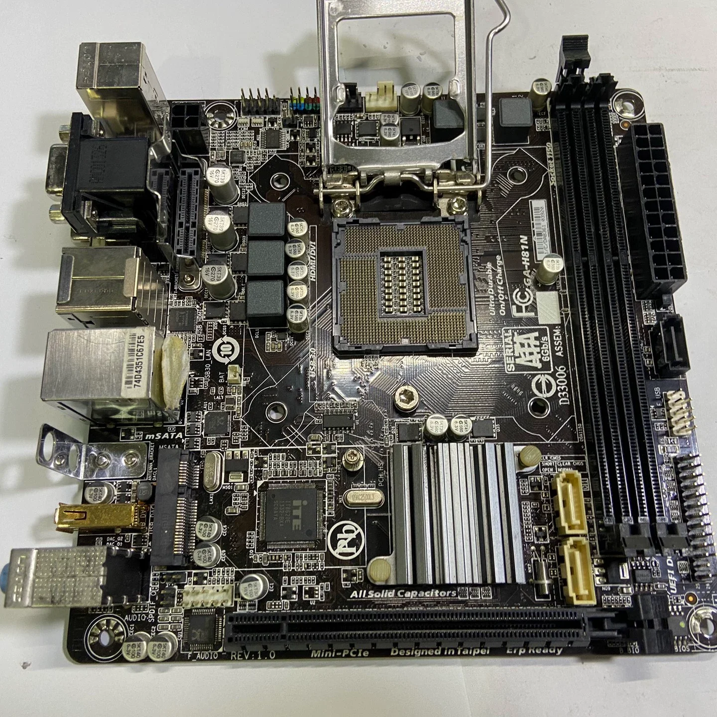 For Gigabyte GA-H81N-WIFI Desktop Motherboard H81N WIFI DDR3 1150 Mainboard 100% Tested OK
For Gigabyte GA-H81N-WIFI Desktop Motherboard H81N WIFI DDR3 1150 Mainboard 100% Tested OK