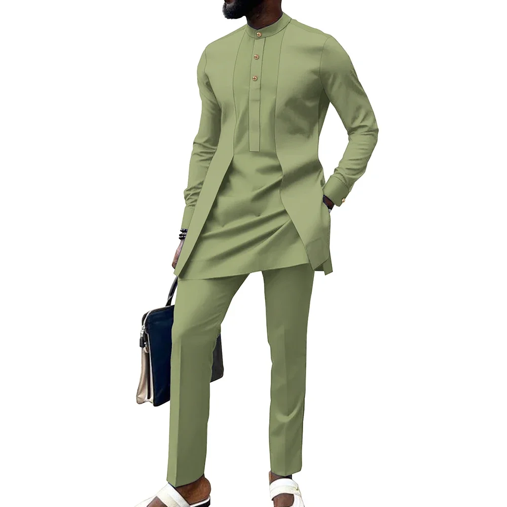 African Men's Formal Clothes Dashiki Shirt and Pant Two Piece Suit Traditional Long Sleeve Outfits WYNX010
African Men's Formal Clothes Dashiki Shirt and Pant Two Piece Suit Traditional Long Sleeve Outfits WYNX010