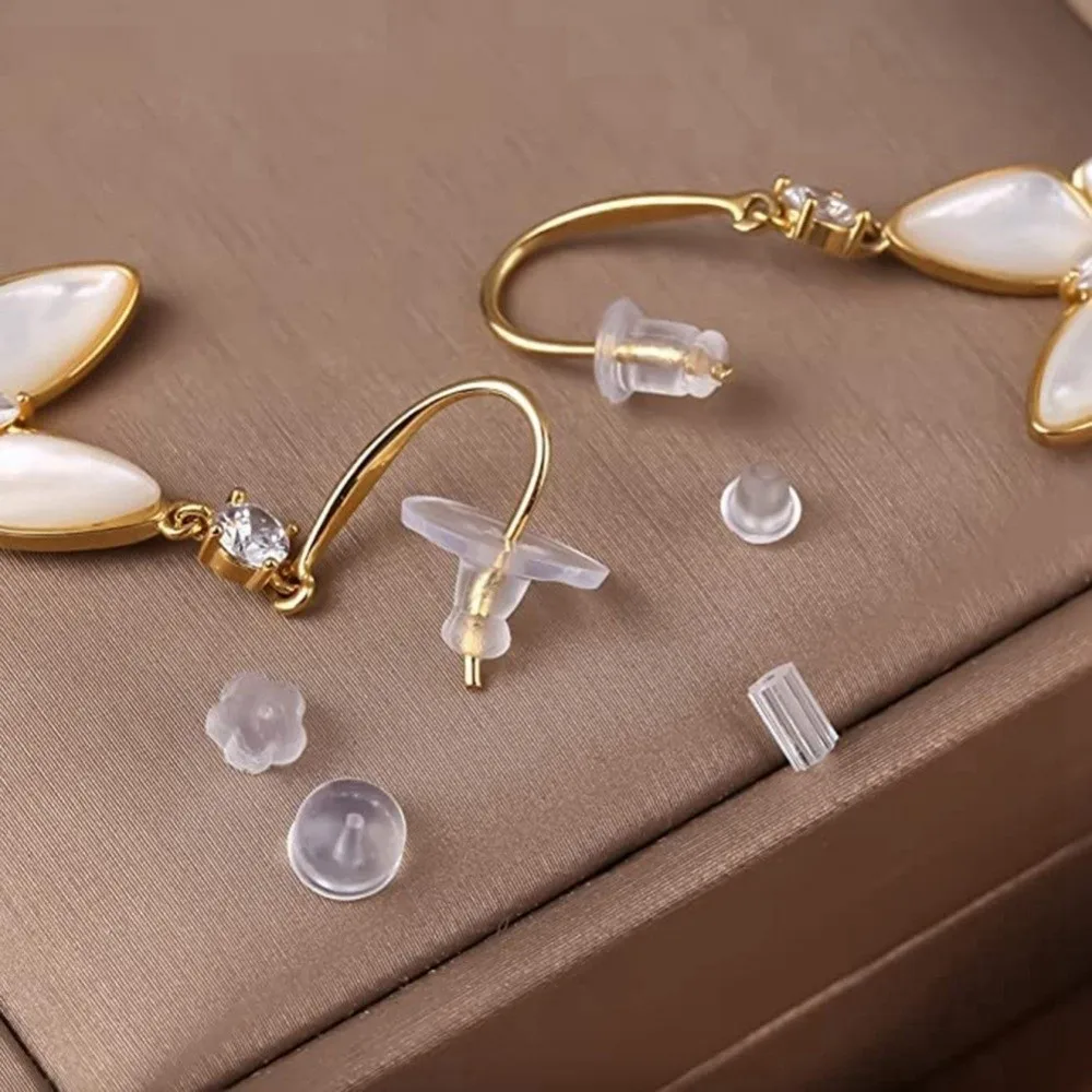 Transparent Ear Plug Set Soft Silicone Rubber Material Earring Safety Back 6 Styles Replacement Kit Earring Back Stoppers
Transparent Ear Plug Set Soft Silicone Rubber Material Earring Safety Back 6 Styles Replacement Kit Earring Back Stoppers