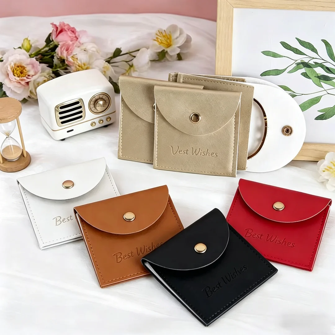 Personalize Logo Pu Leather Jewelry Bag Mini Envelope Snap Button Jewelly Packing Pouch Rings Earrings Wedding Party Favor Sack
Personalize Logo Pu Leather Jewelry Bag Mini Envelope Snap Button Jewelly Packing Pouch Rings Earrings Wedding Party Favor Sack