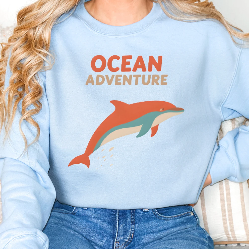 Casual Crewneck Sweatshirt Cartoon Dophin Retro Ocean Adventure ashionable 100% Cotton Hoodie Comfortable Soft Breathable
Casual Crewneck Sweatshirt Cartoon Dophin Retro Ocean Adventure ashionable 100% Cotton Hoodie Comfortable Soft Breathable